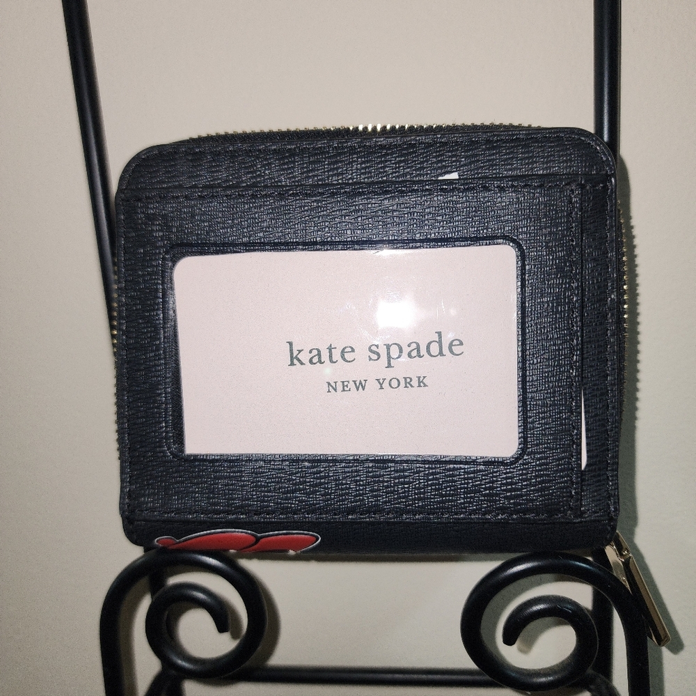 Kate Spade Disney Minnie Mouse Bow Small Wallet NWT - Picture 3 of 5